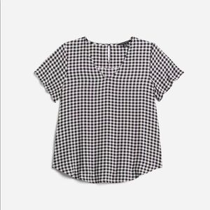 Stitchfix 41 Hawthorne Black + White Plaid Gingham Cottagecore Top